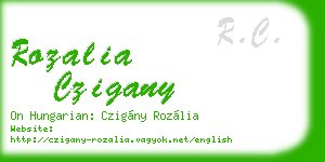 rozalia czigany business card